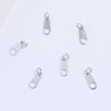 Wholesale Jewelry Silver 925 Sterling Lettering Plate Oval Double Hole Handmade Connecting Piece For Bracelet Necklace Accessories