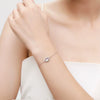 Wholesale Jewelry Silver 925 Sterling Micro Inlay Geometric Style Bracelet For Women