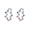 Wholesale Jewelry Silver 925 Zircon Inlay Geometric Earrings For Women