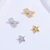 Wholesale Jewelry Silver Zirconia Cross Xshaped Fivepointed Star Porous Beads Bracelet Necklace