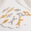 Wholesale Jewelry 925 Silver Zirconia Figure 8 Buckle Handmade Diy Necklace Bracelet