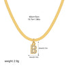 Wholesale Jewelry Simple Allmatch Copper Oshaped Chain Necklace With Letter Pattern 18K Gold Plated