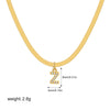 Wholesale Jewelry Simple Allmatch Copper Oshaped Chain Necklace With Letter Pattern 18K Gold Plated