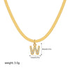 Wholesale Jewelry Simple Allmatch Copper Oshaped Chain Necklace With Letter Pattern 18K Gold Plated