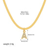 Wholesale Jewelry Simple Allmatch Copper Oshaped Chain Necklace With Letter Pattern 18K Gold Plated