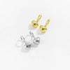 Wholesale Jewelry Simple Allmatch Love Copper Electroplated Platinum 18K Gold Earrings And Necklace For Women