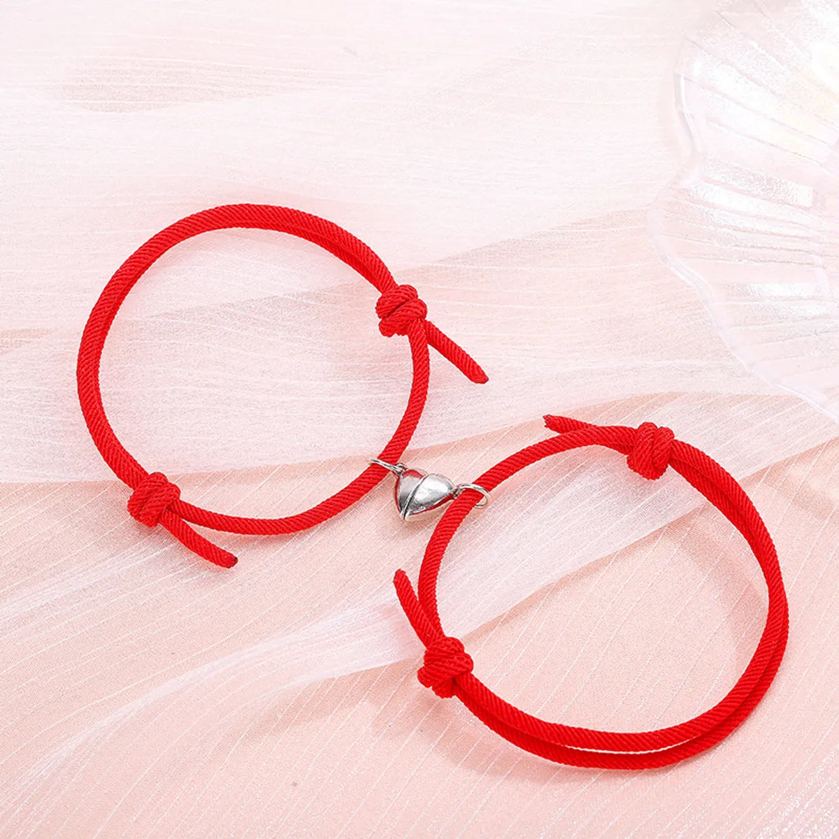 Simple Style Heart No Inlaid Couple Bracelets