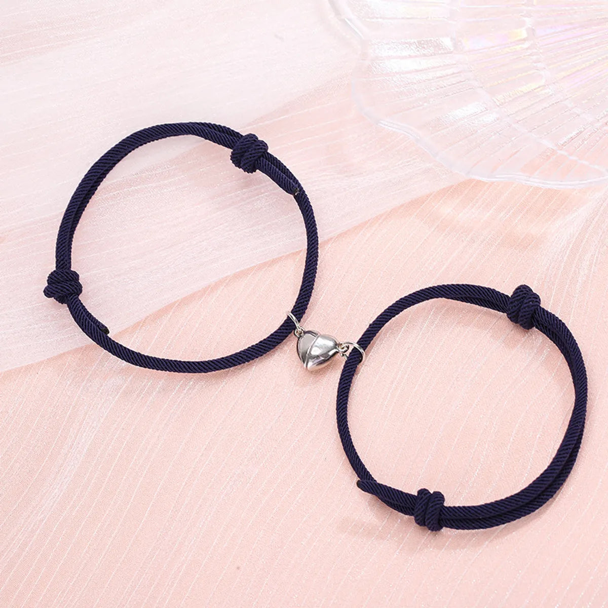 Simple Style Heart No Inlaid Couple Bracelets