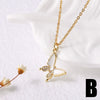 Wholesale Jewelry Simple Animal Geometric Copper Shell Inlaid Zircon Butterfly Moon Pendant Necklace Electroplated