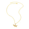 Wholesale Jewelry Simple Animal Style Copper O Word Chain Necklace With Electroplating And Bear Elephant Pendant