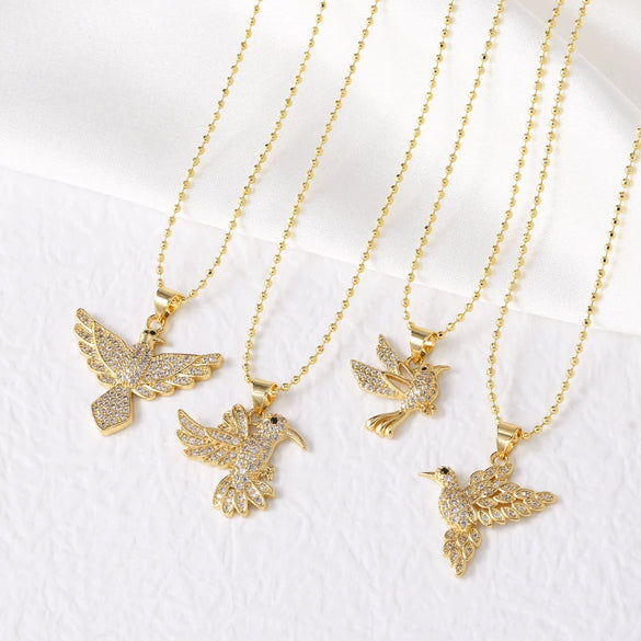 Wholesale Jewelry Simple Animal Zodiac Copper 18K Gold Plated Pendant Necklace