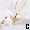 Wholesale Jewelry Simple Animal Zodiac Copper 18K Gold Plated Pendant Necklace