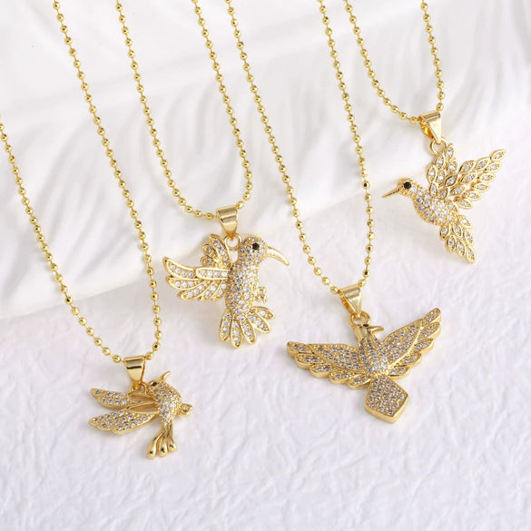 Wholesale Jewelry Simple Animal Zodiac Copper 18K Gold Plated Pendant Necklace