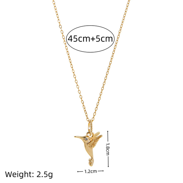 Wholesale Jewelry Simple Animal Zodiac Geometric Pattern Titanium Steel Pendant Necklace Electroplated Copper