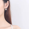 Wholesale Jewelry Simple Baroque Freshwater Pearl S925 Sterling Silver Geometric Electroplated Earrings For Women And Students