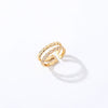 Wholesale Jewelry Simple Butterfly Plant Zircon Ring Women's Fashion Allmatch Personality
