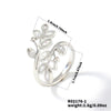 Wholesale Jewelry Simple Butterfly Plant Zircon Ring Women's Fashion Allmatch Personality