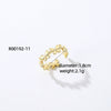 Wholesale Jewelry Simple Butterfly Plant Zircon Ring Women's Fashion Allmatch Personality