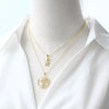 Wholesale Jewelry Simple Cartoon Character Geometric Copper Pendant Necklace With O Word Chain And Electroplating