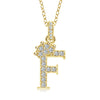 Wholesale Jewelry Simple Classic Crown Zircon English Letter Pendant Copper Goldplated Necklace For Women