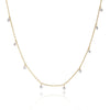 Wholesale Jewelry Simple Copper Gold Plated Artificial Pearl Flower Geometric Inlaid Necklace