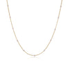 Wholesale Jewelry Simple Copper Gold Plated Artificial Pearl Flower Geometric Inlaid Necklace