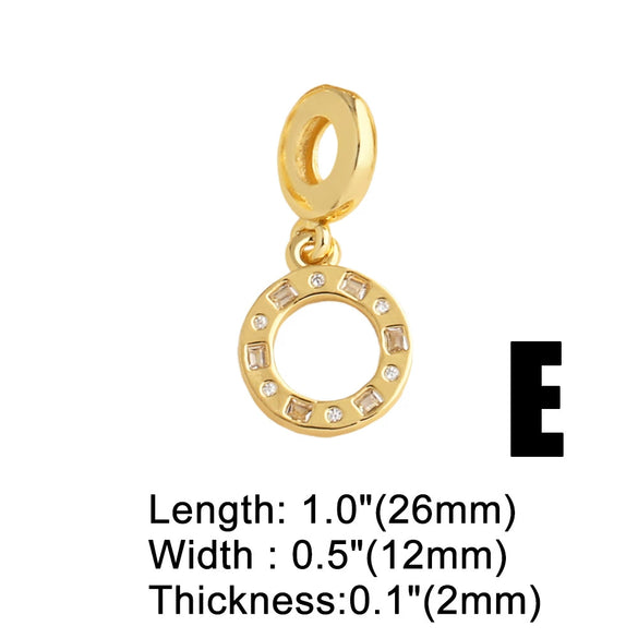 Wholesale Jewelry Simple Cross Pendant Copper 18K Gold Plated Bracelet Accessories