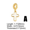 Wholesale Jewelry Simple Cross Pendant Copper 18K Gold Plated Bracelet Accessories