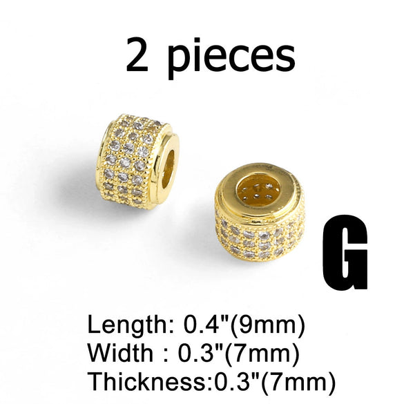 Wholesale Jewelry Simple Cross Pendant Copper 18K Gold Plated Bracelet Accessories