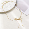 Wholesale Jewelry Simple Fashion Bow Copper Alloy Electroplated Collarbone Chain