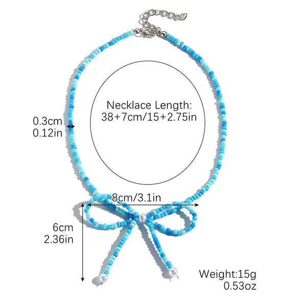 Wholesale Jewelry Simple Fashion Bow Copper Alloy Electroplated Collarbone Chain