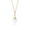 Wholesale Jewelry Simple Fashion Zircon Pendant S925 Sterling Silver Pearl Cross Chain Necklace For Women Geometric Light Luxury Style