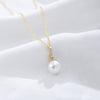 Wholesale Jewelry Simple Fashion Zircon Pendant S925 Sterling Silver Pearl Cross Chain Necklace For Women Geometric Light Luxury Style