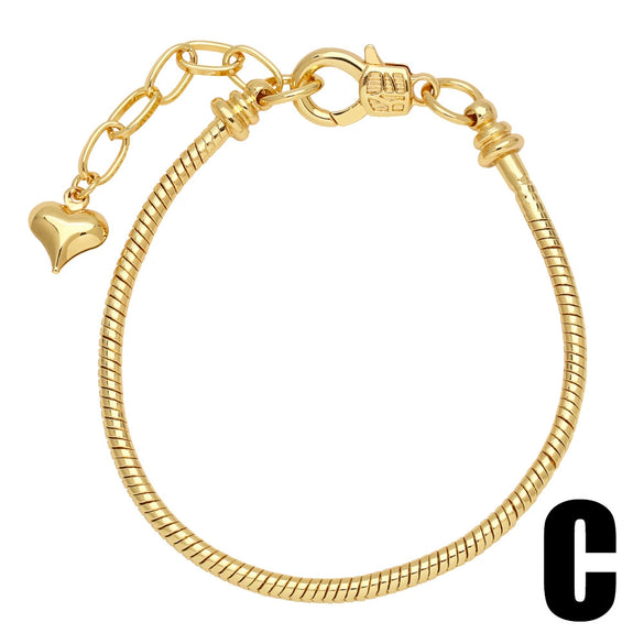 Wholesale Jewelry Simple Geometric Copper Electroplated Women's Bracelet