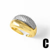 Wholesale Jewelry Simple Geometric Copper Electroplating Irregular Opening Ring For Women