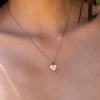 Wholesale Jewelry Simple Geometric Copper Electroplating Peach Heart Pendant Necklace