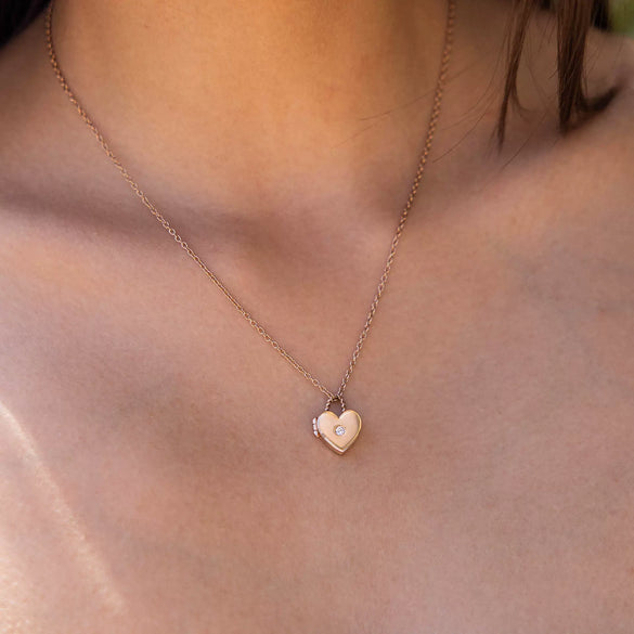 Wholesale Jewelry Simple Geometric Copper Electroplating Peach Heart Pendant Necklace