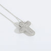 Wholesale Jewelry Simple Geometric Copper Zirconia Mixed Gemstone Setting Cross Pendant Ochain Ladies Necklace