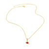 Wholesale Jewelry Simple Geometric Fish Tail Pendant Necklace Copper Gold Plated Ochain