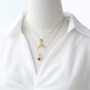 Wholesale Jewelry Simple Geometric Fish Tail Pendant Necklace Copper Gold Plated Ochain