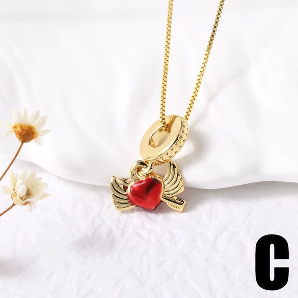 Wholesale Jewelry Simple Geometric Fish Tail Pendant Necklace Copper Gold Plated Ochain