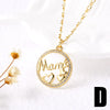 Wholesale Jewelry Simple Geometric Heart Copper Pendant Necklace With O Word Chain Electroplating