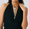 Wholesale Jewelry Simple Geometric Iron Splicing Tassel Yshaped Snake Bone Chain Necklace With Electroplating