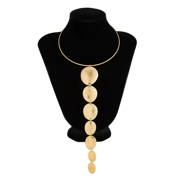 Wholesale Jewelry Simple Geometric Iron Splicing Tassel Yshaped Snake Bone Chain Necklace With Electroplating