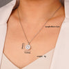 Wholesale Jewelry Simple Geometric Mixed Gemstone Setting Copper Pendant O Word Chain Electroplating Women's Necklace