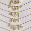 Wholesale Jewelry Simple Geometric Mixed Gemstone Setting Copper Pendant With O Word Chain For Women