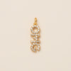 Wholesale Jewelry Simple Geometric Mixed Gemstone Setting Copper Pendant With O Word Chain For Women