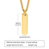 Wholesale Jewelry Simple Geometric Rectangular Stainless Steel And Titanium Steel Pendant Necklace With Lettering For Men