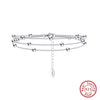 Wholesale Jewelry Simple Geometric 925 Silver Three Layer Round Bead Bracelet With Electroplating For Women