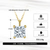 Wholesale Jewelry Simple Geometric Sterling Silver Inlaid Zircon Clavicle Necklace With Square Pendant And Polishing Process